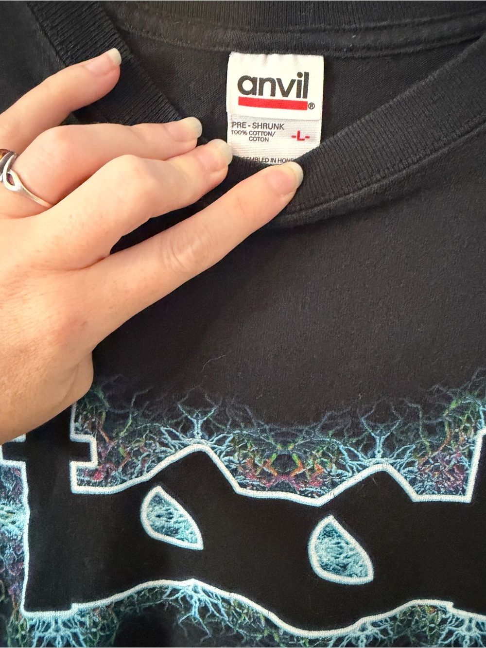 Tool - Black Short-Sleeve Band T-Shirt with Nerve Ending Logo - Picture 2 of 4